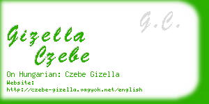 gizella czebe business card